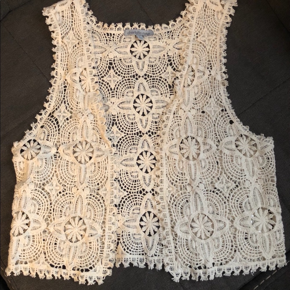 Charlotte Russe crochet vest